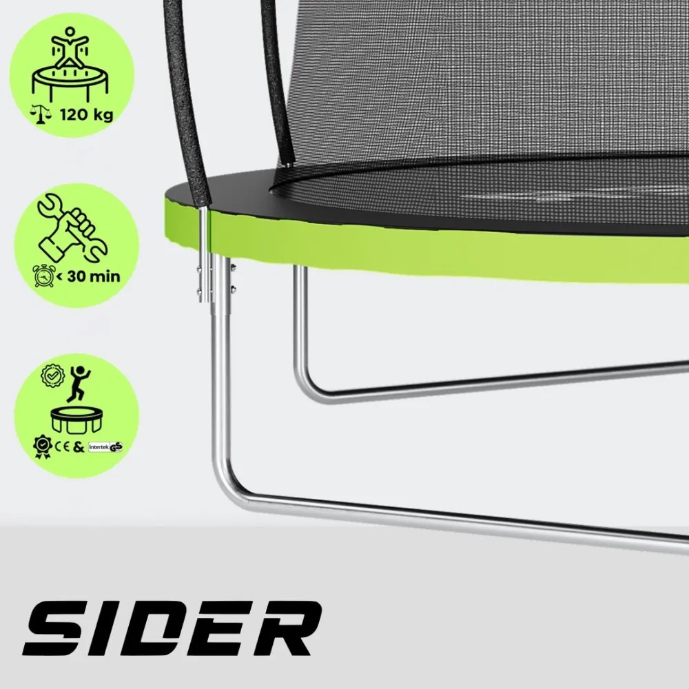 Trambulină de grădină pentru copii SIDER 10FT  - Ø 312 CM cu plasă în interior și scară