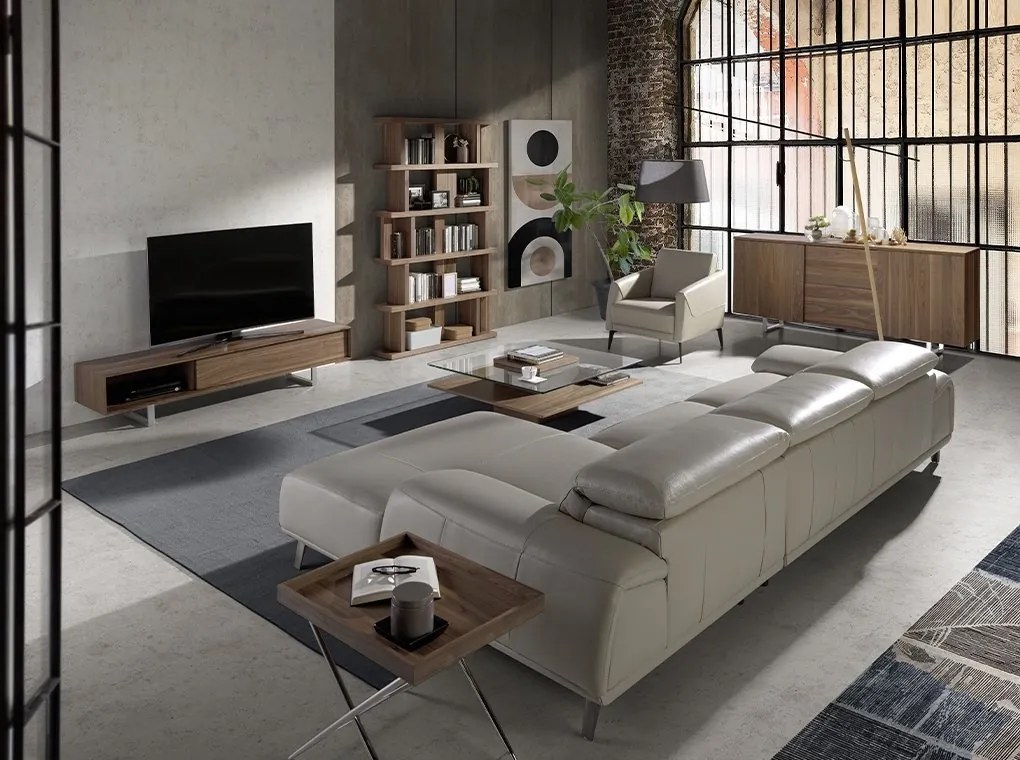 Coltar LUX cu sezlong dreapta design italian Serena