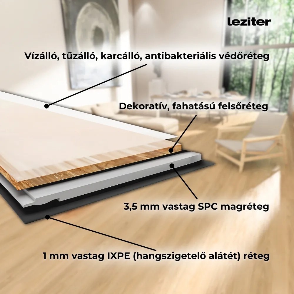 Pardoseală laminată Leziter Adler Oak Vinyl SPC