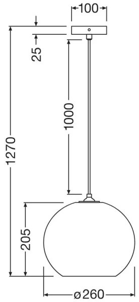 Lustră pe cablu Ledvance DECOR CARDBOARD 1xE27/15W/230V d. 26 cm