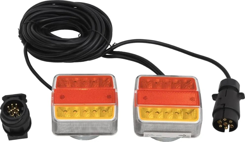 vidaXL Lumini pentru remorcă, 2 buc., roșu, 10,5x7,5x10 cm bec LED 12V