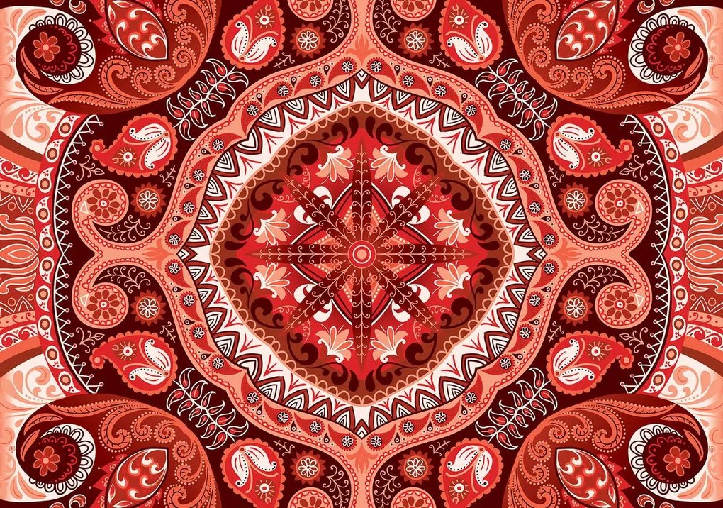 Fototapet - Mozaic roșu (152,5x104 cm)