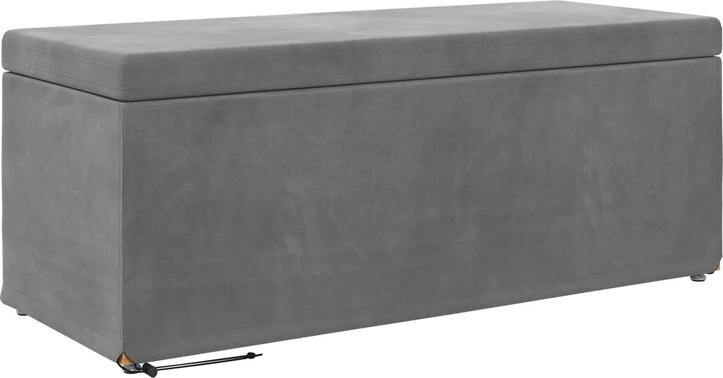 vidaXL Taburet Gri închis 101 x 41 x 40 cm Catifea și lemn stratificat