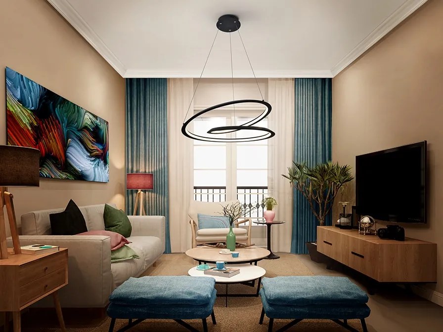 Lustra LED design ultra-modern Looping 60cm