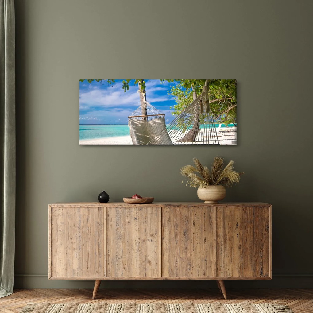 Tablou - Hamac pe plajă (120x50 cm)