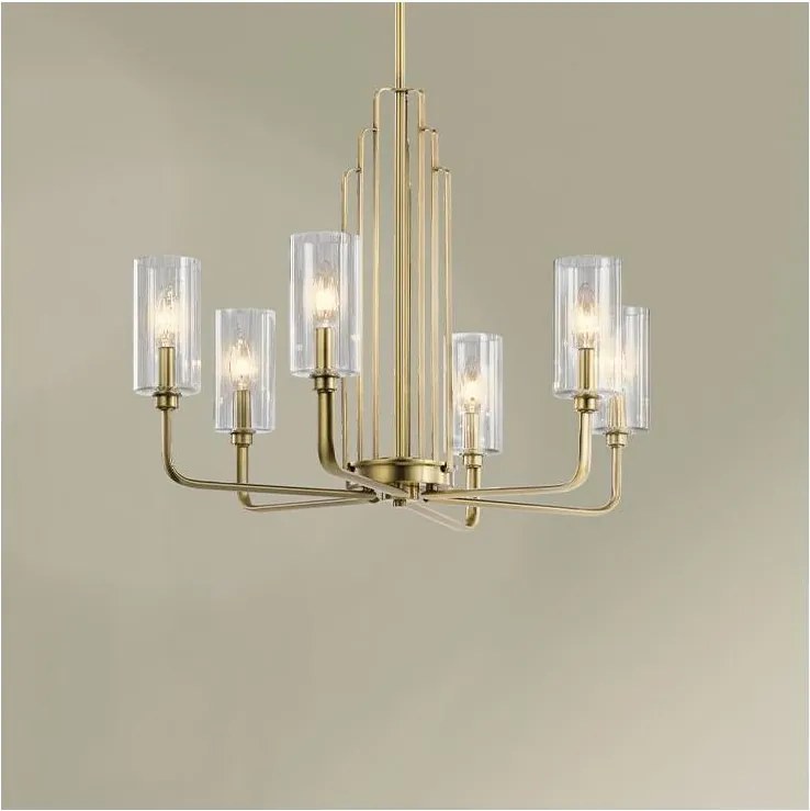 Quintiesse QN-KIMROSE6-BNB - Candelabru cu tijă KIMROSE 6xE14/40W/230V, auriu