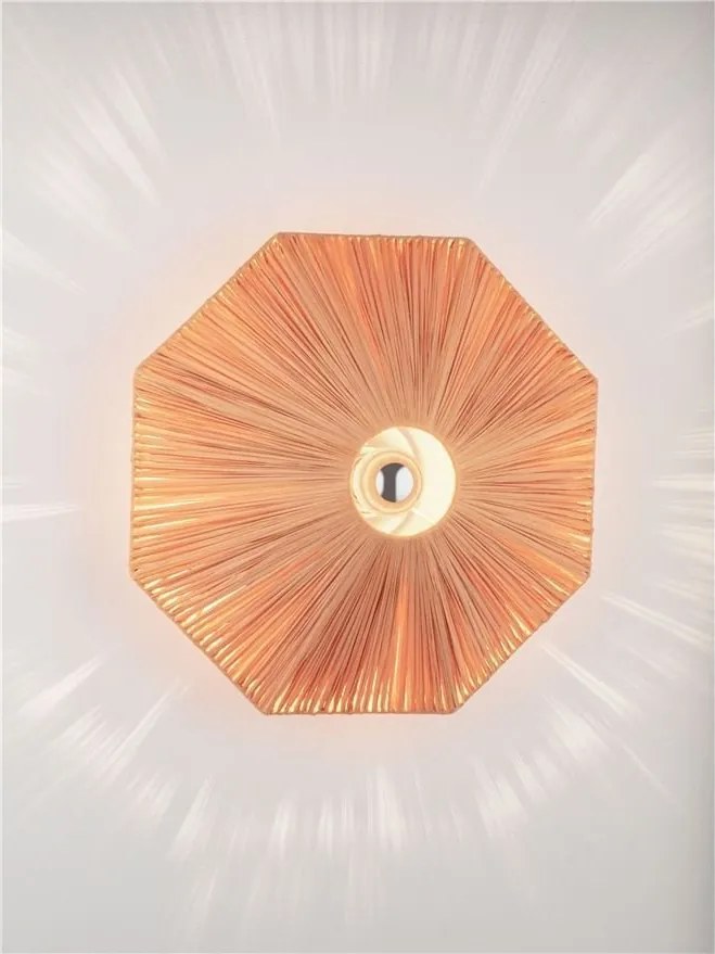 Aplica de perete cu design texturat ELVIO caramiziu 45cm