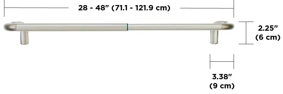 Galerie de perdea extensibilă 71-122 cm din oțel Twilight – Umbra