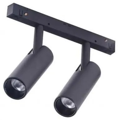 Set un metru sina magnetica monofazata cu iluminat inclus Alfa 52M1032BK negru, 3000K