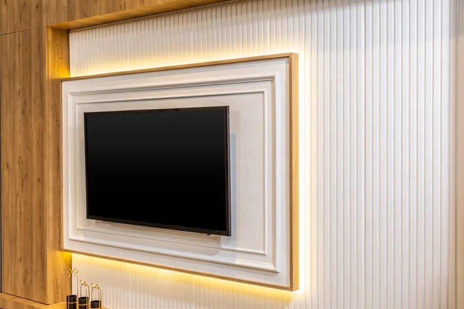Unitate de perete pentru tv cu panou de perete decorativ - marmara (375x280)