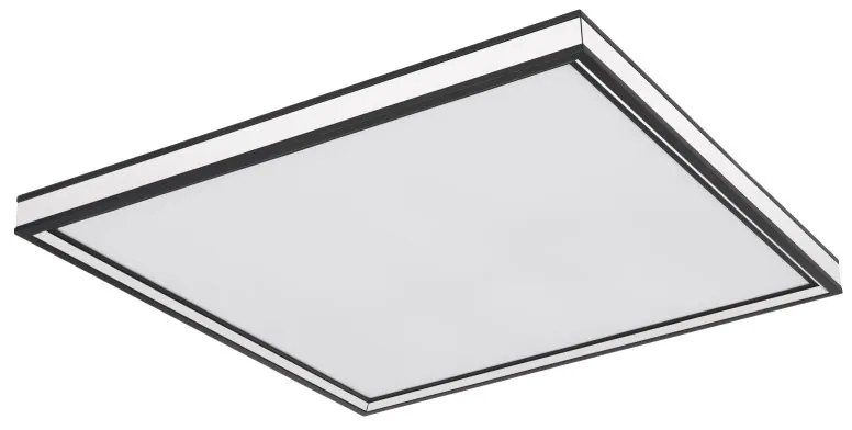 Plafoniera LED cu telefomanda, dimabila design modern Jessy negru mat 45x45cm