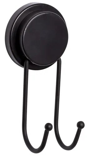 Agatatoare prosoape pentru baie Metalife MGS-701, 2 carlige, 7х7х15 cm, Negru
