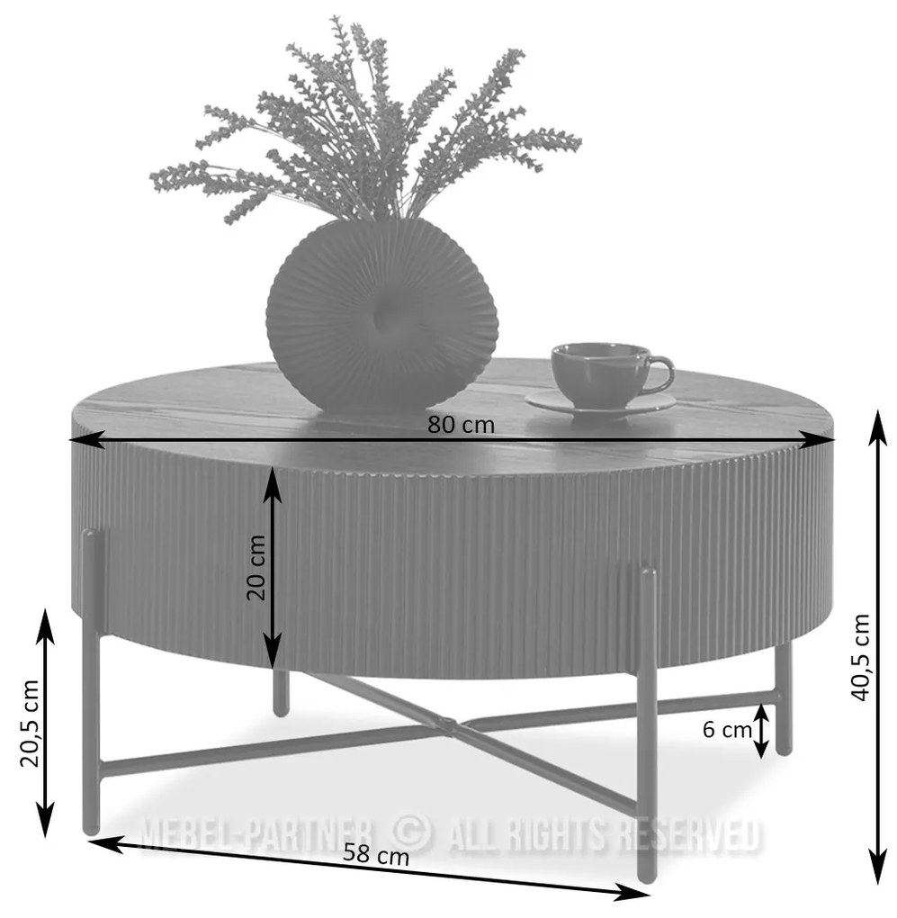 Măsuță de cafea Nixi (lemn negru + negru). 1111666
