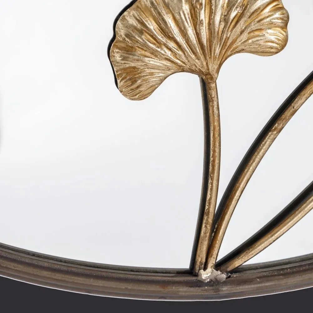 Oglinda decorativa HOJAS NEGRO-ORO, 80cm SX-151385