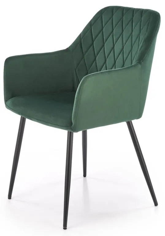 Scaun K558 velvet verde inchis