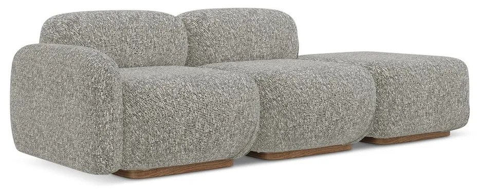 Șezlong modular gri (cu colț pe partea stângă) Ailani – Makamii