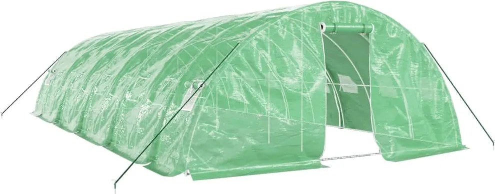 vidaXL Seră cu cadru din oțel, verde, 50 m², 10x5x2,3 m