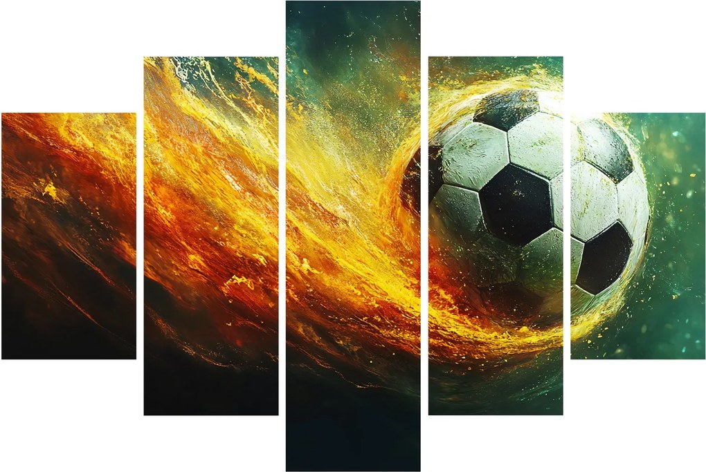 Tablou - Minge de Fotbal în Zbor (150x105 cm)