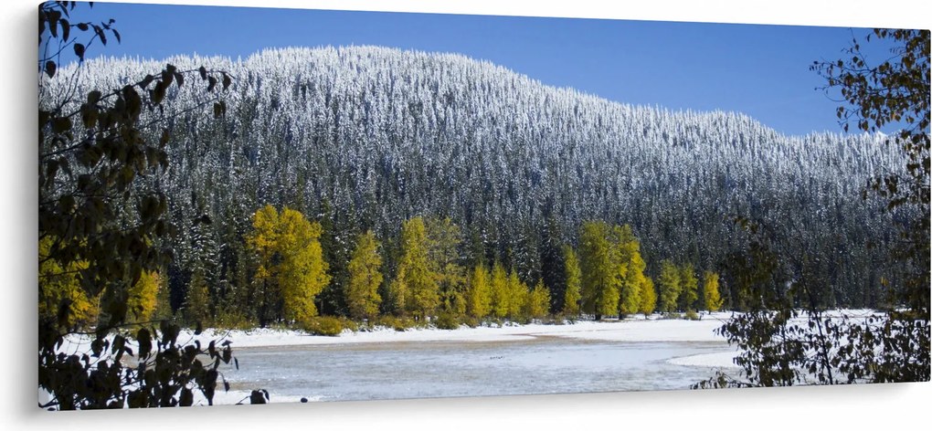 Tablou - munții înzăpeziți iarna (120x50 cm)