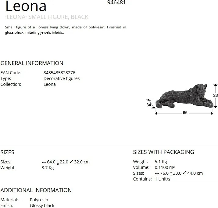 Figurina design decorativ Leona SV-946481