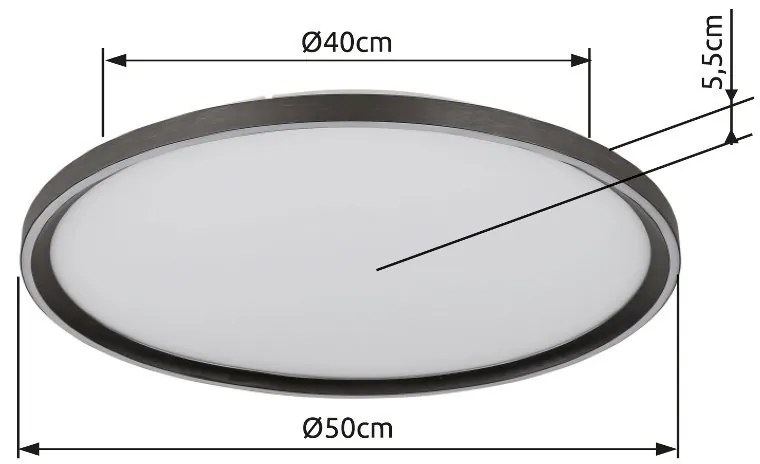 Plafoniera LED slim cu telecomanda DUBLIN D-50cm