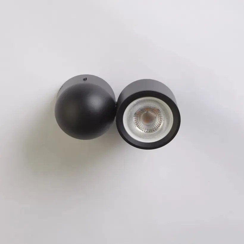 Aplica cu spot directionabil Perla, negru