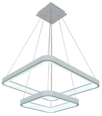 Brilagi - Lustră LED reglabilă pe cablu FALCON SLIM, 78 W, 230 V, 50x50 cm, albă + telecomandă