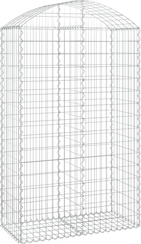 vidaXL Coș gabion arcuit, 100x50x160/180 cm, fier galvanizat