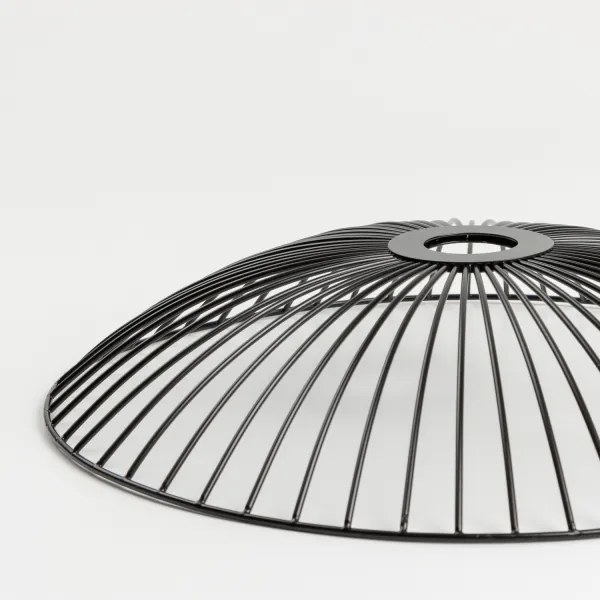 Abajur universal CURITIBA, Ø 38 cm, negru