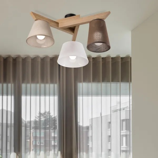 Lustră aplicată Brilagi ANTHONY 3xE14/40W/230V stejar