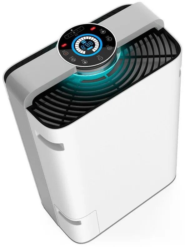 Purificator de aer cu umidificator 2in1 Oberon 488, Wi-Fi, 85W, Pana la 60 m², 488 m³/h, 8 viteze, Ionizare, Telecomandă, Ecran tactil, Wi-FI, Alb/Negru