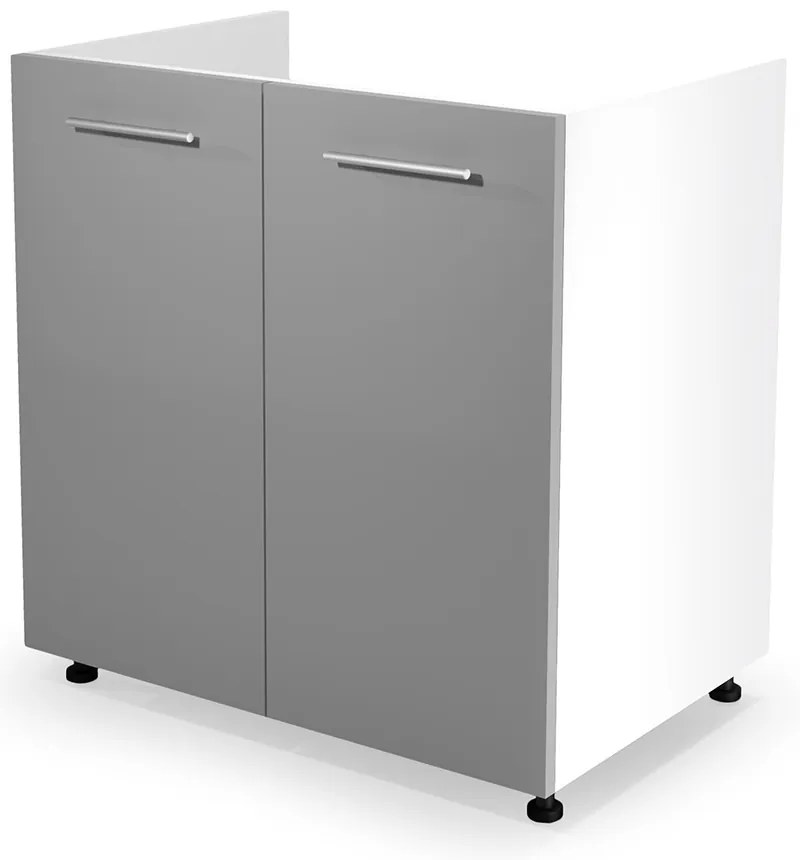 Dulap inferior Vento DK-80/82, alb/gri