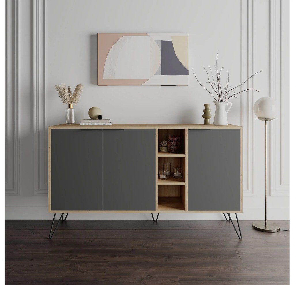 Dulap Chiara (stejar + antracit). 1067303