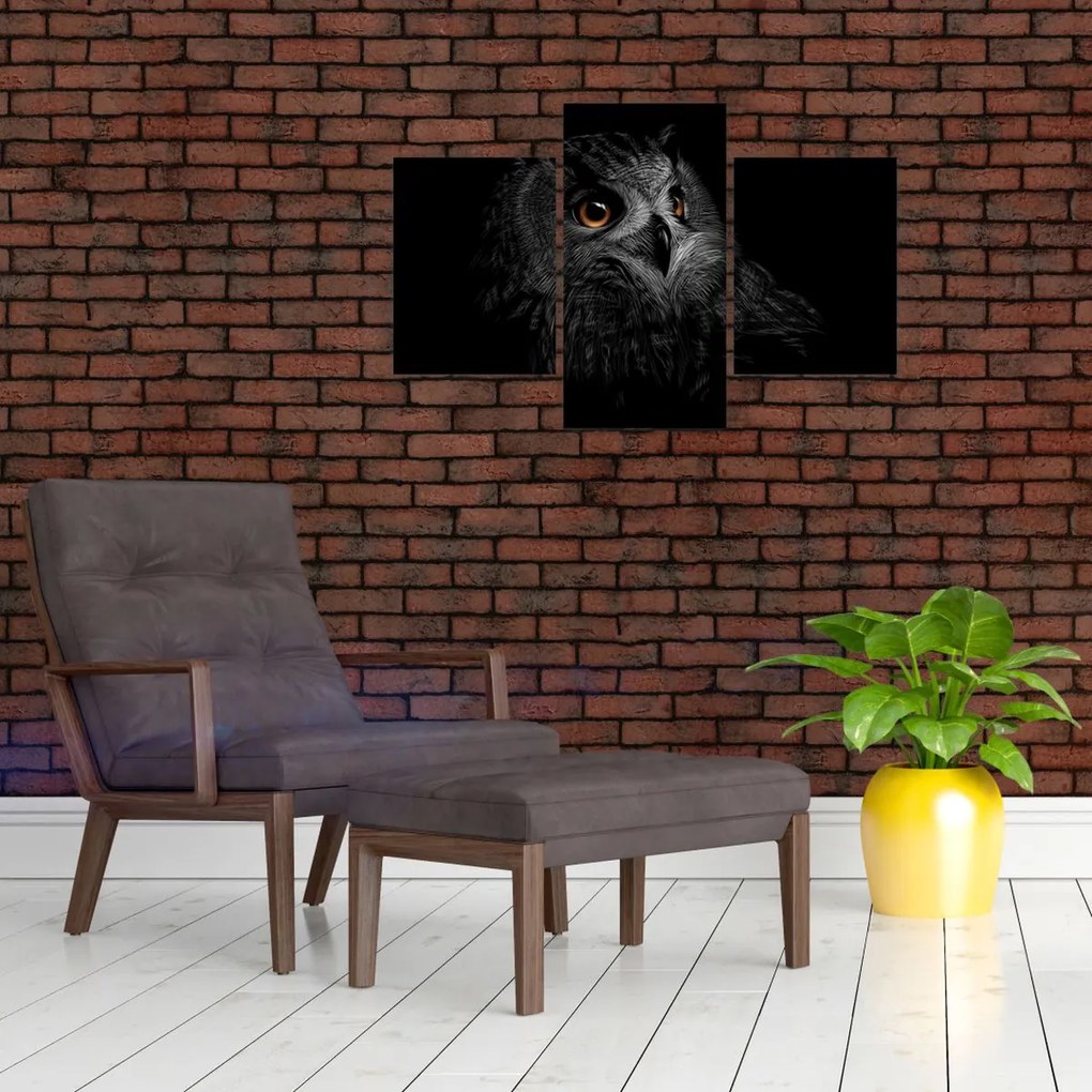 Tablou - Bufniță, ilustrație (90x60 cm)