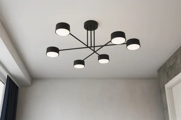 Brilagi - Lustră LED aplicată MONO 6xGX53/30W/230V neagră