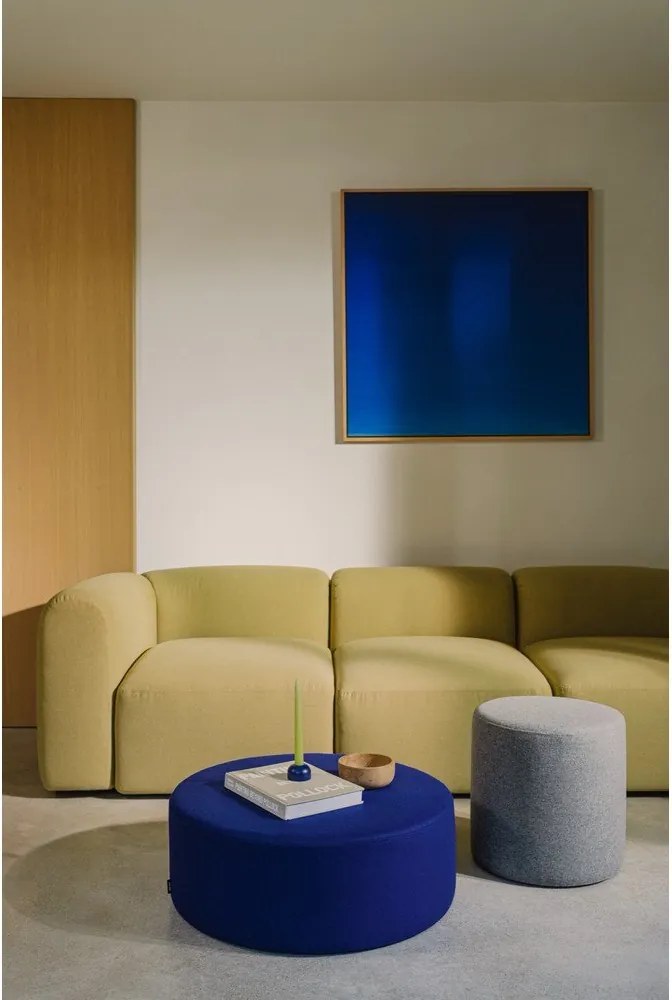 Puf gri cu tapițerie din lână Folk – noo.ma