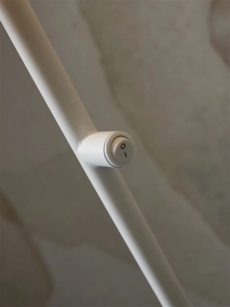 Lampadar/Lampa de podea din metal Porto alb