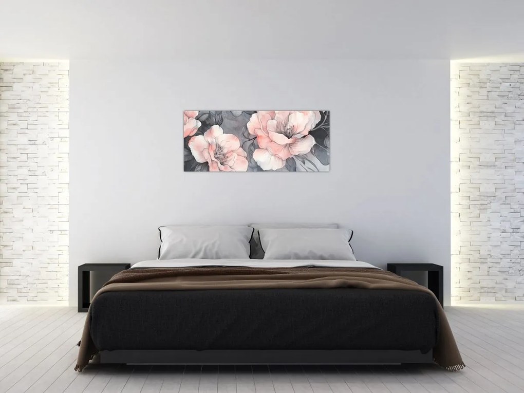 Tablou - Schiță de flori (120x50 cm)