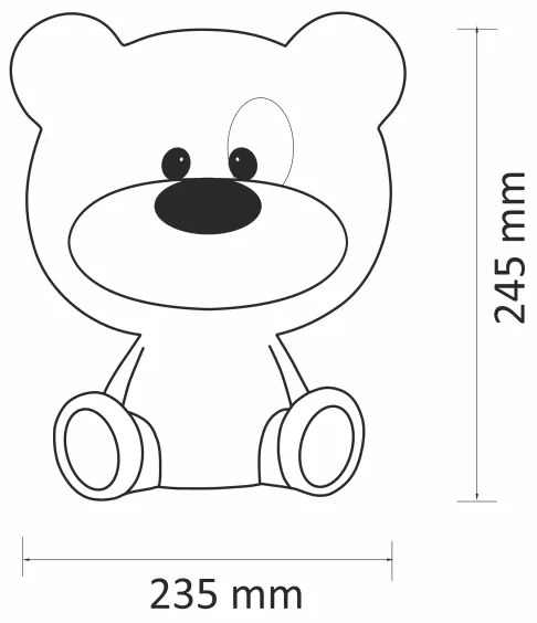 Lampă LED de veghe pentru copii dimabilă BIBI 2,5W/230V