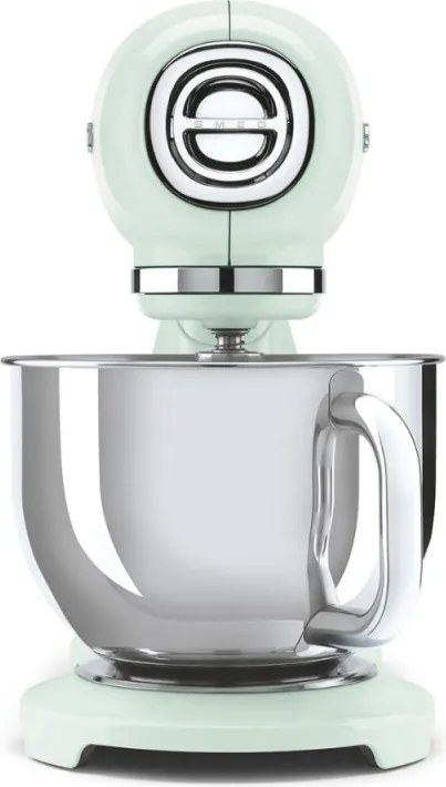 Mixer planetar SMEG SMF03PGEU, 800 W, 4,8 l, 10 viteze, Functie de pornire treptata, Verde pastel