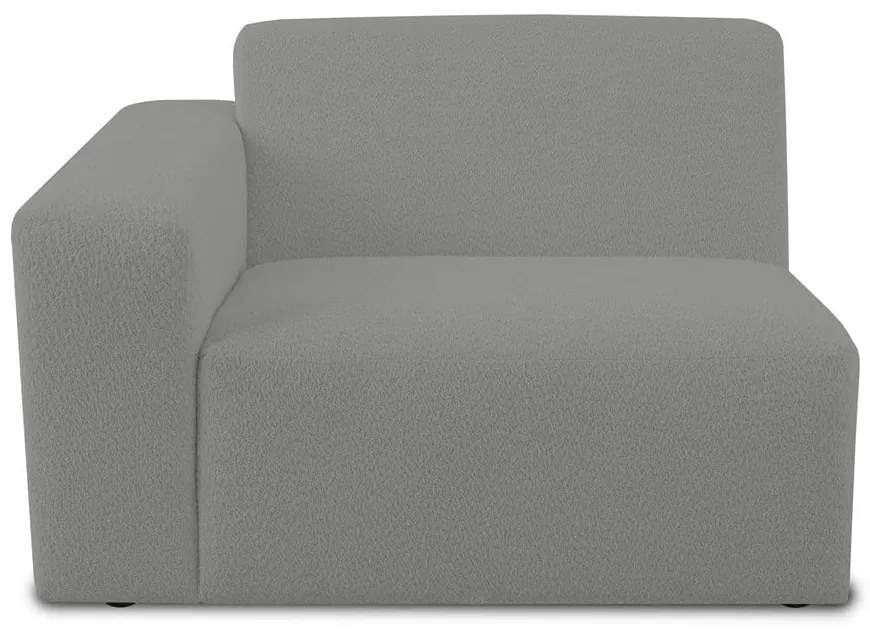 Modul pentru canapea gri cu tapițerie din stofă bouclé (cu colț pe partea stângă ) Roxy – Scandic