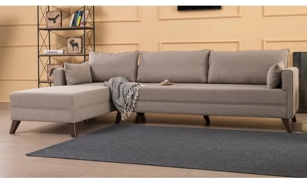 Colțar în L KORFU, crem, stânga