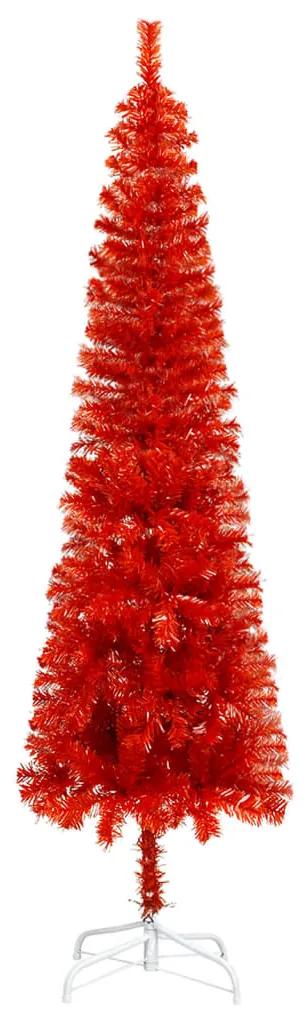 Brad de Craciun artificial subtire, rosu, 150 cm 1, Rosu, 150 cm