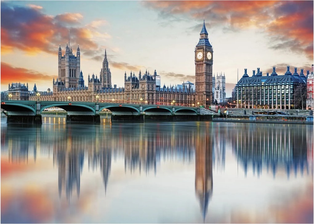 Tablou pe sticlă - Houses of Parliament din Londra (70x50 cm)