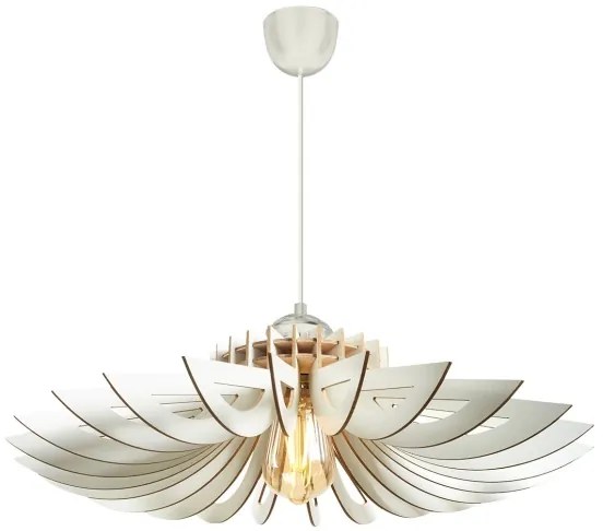 Lustră pe cablu 1xE27/60W/230V alb d. 68 cm