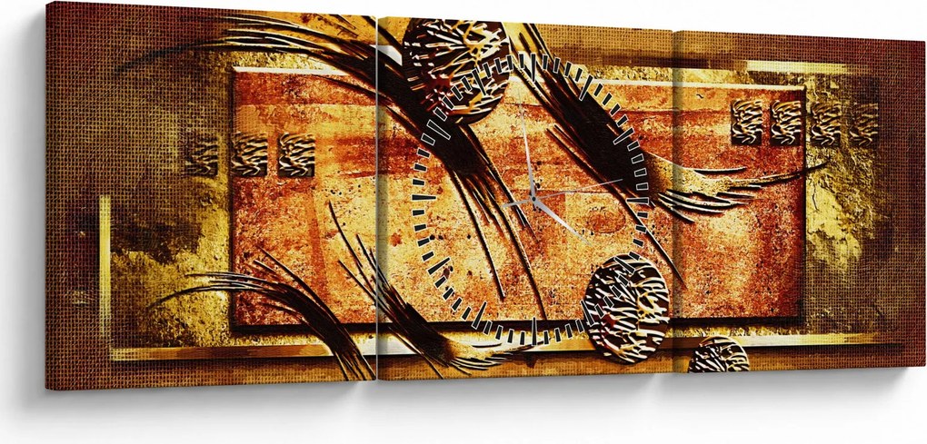 Tablou abstracției (cu ceas) (90x30 cm)