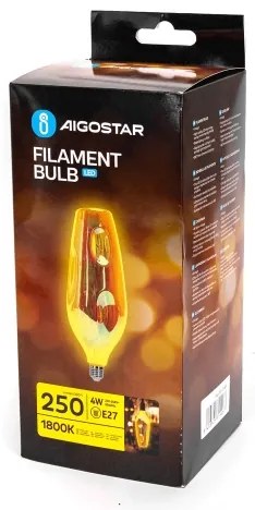 Bec LED Aigostar FILAMENT CR110 E27/4W/230V 1800K
