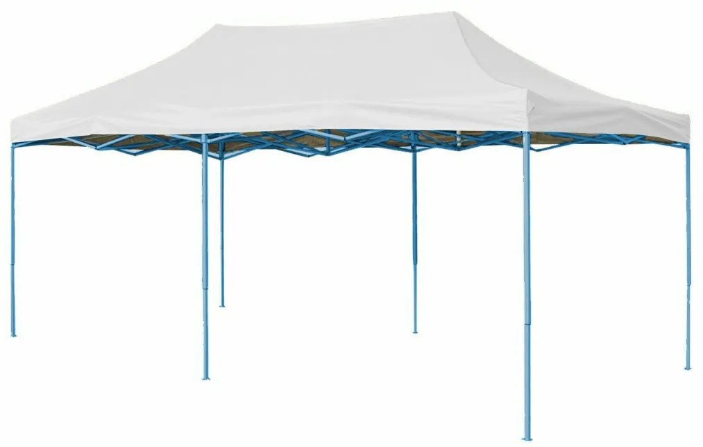 Pavilion pliant 2,9x5,7m-alb, cu geanta de transport