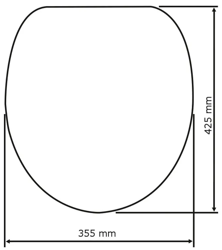 Capac WC cu închidere lentă Wenko Oak, 42,5 x 35,5 cm