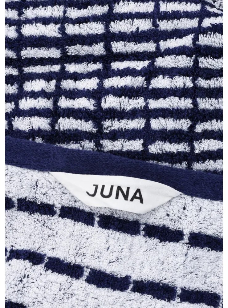 Prosop alb/albastru din amestec de bambus din frotir 70x140 cm Nuance – JUNA